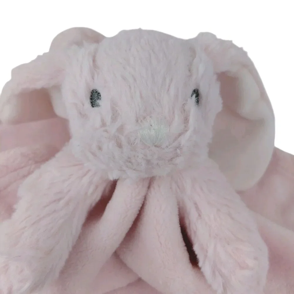 Blankets & Beyond Pink Bunny Rabbit Lovey Security Blanket Plush 14